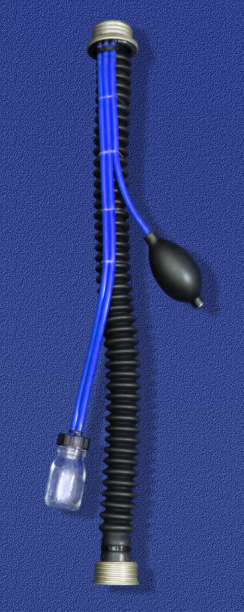 L pump hose with blue tubing