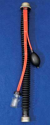L hose with red tubing